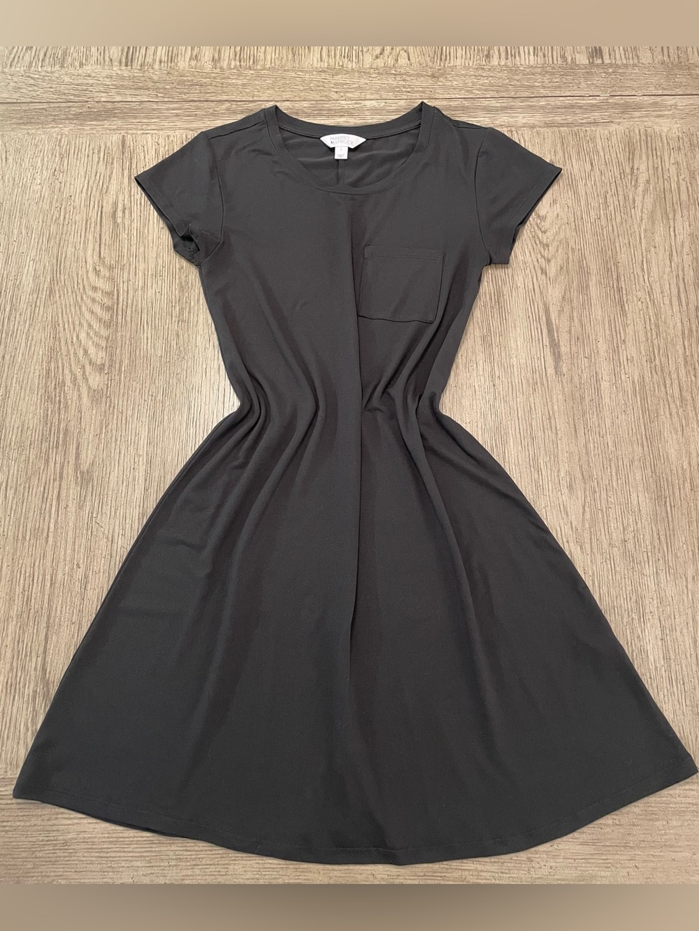 Market & Spruce women’s tshirt dress, small, black
